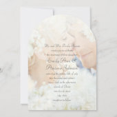 Je foto  Damask Black Font Wedding Kaart (Achterkant)