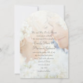 Je foto  Damask Waterverf Wedding Kaart (Achterkant)