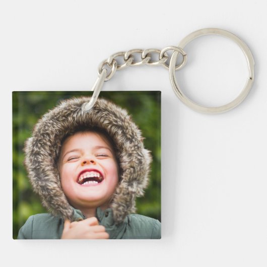 Je foto dubbelzijdig sleutelhanger (Achterkant)