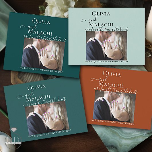 Je foto eindelijk het vastbinden van de knoop Verl Aankondigingskaart