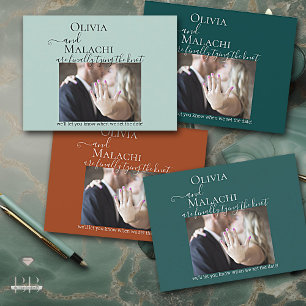 Je foto eindelijk het vastbinden van de knoop Verl Aankondigingskaart