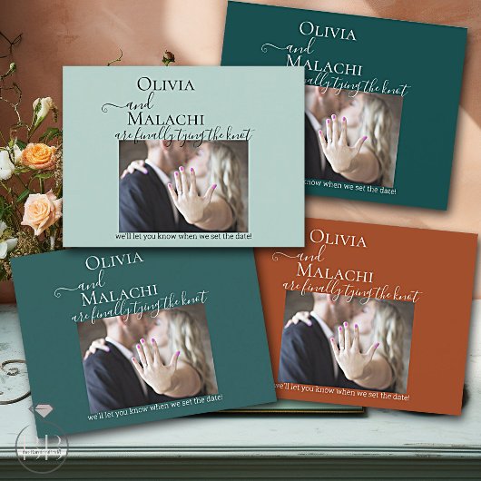 Je foto eindelijk het vastbinden van de knoop Verl Aankondigingskaart