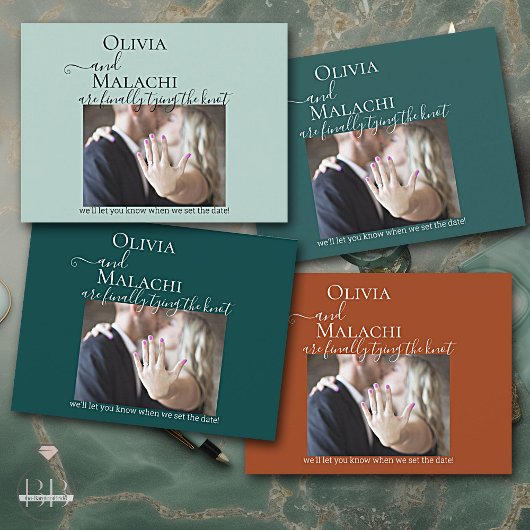 Je foto eindelijk het vastbinden van de knoop Verl Aankondigingskaart