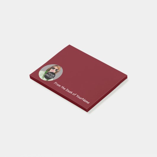 Je foto en bericht passen gemakkelijk Bourgogne aa Post-it® Notes (Schuin)