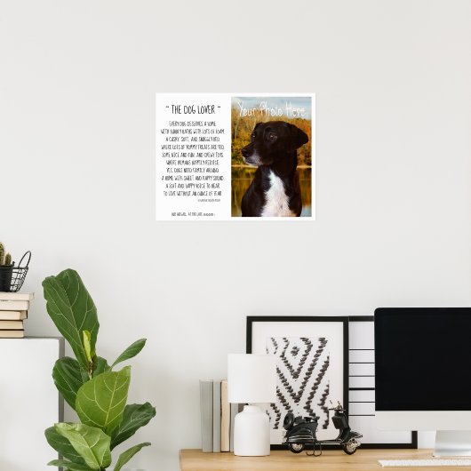 Je foto en een gedicht poster (Thuiskantoor)