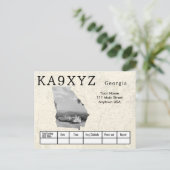 Je foto Georgia Shaped Cutout Custom QSL Briefkaart (Staand voorkant)