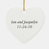 Je foto Gepersonaliseerd Weddenschap Keramisch Ornament (Achterkant)