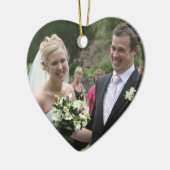 Je foto Gepersonaliseerd Weddenschap Keramisch Ornament (Links)