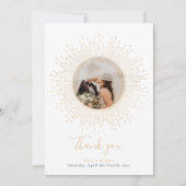Je foto,  gouden  lijst bruiloft bedankkaart (Voorkant)