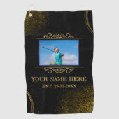 Je foto heet Golf Towel Golfhanddoek (Voorkant)