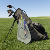 Je foto hier Hole in One Stats golf Towel Golfhanddoek (Groen)
