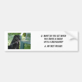 Je foto hier! Mijn beste vriend Saluki Mix Bumpersticker (Voorkant)