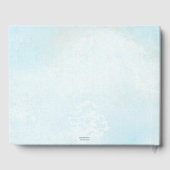 Je foto is een blauwe Floral Design Weddenschap Gastenboek (Achterkant)