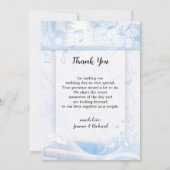 Je foto is een blauwe muziek bruiloft bedankt (Achterkant)