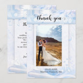 Je foto is een blauwe muziek bruiloft bedankt (Voorkant / Achterkant)