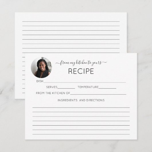 Je foto-kaart met persoonlijke ontvangst informatiekaartje (Voorkant / Achterkant)