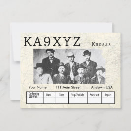 Je foto Kansas Shaped Cutout Custom QSL Briefkaart