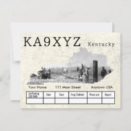 Je foto Kentucky Shapout Cutout Custom QSL Briefkaart