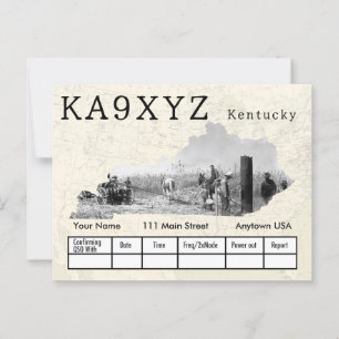 Je foto Kentucky Shapout Cutout Custom QSL Briefkaart