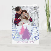 Je foto kerstbomen feestdagen kaart (Voorkant)