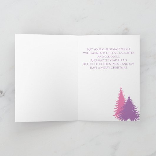 Je foto kerstbomen feestdagen kaart (Binnen)