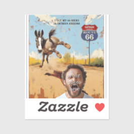 Je foto, Krijg je trappen, haver, Arizona, ezel Sticker