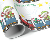 Je foto-Lijst kersttrein en schattig, Elf Cadeaupapier (Rol Hoek)