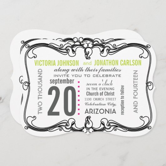 Je foto maakt deel uit van moderne bruiloft kaart (Voorkant / Achterkant)