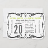 Je foto maakt deel uit van moderne bruiloft kaart (Voorkant)