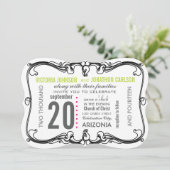 Je foto maakt deel uit van moderne bruiloft kaart (Staand voorkant)