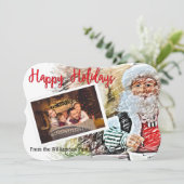 Je foto met Fancy Sinterklaas Prettige feestdagen Feestdagenkaart (Staand voorkant)