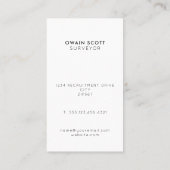 Je foto, moderne blauwe titel visitekaartje (Achterkant)