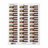 Je foto Nieuw Baby Het is een meisje bruin en roze Etiket (Full Sheet)