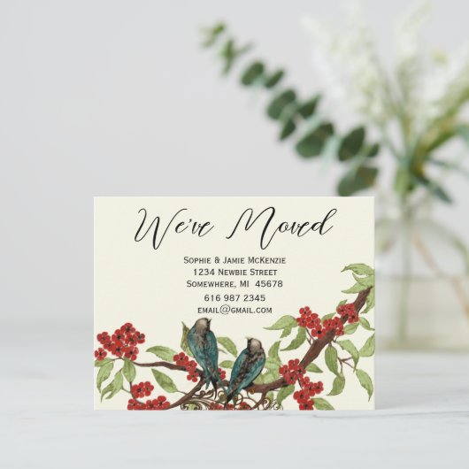 Je foto op de achterste  vogels die we hebben verp aankondigingskaart (Staand voorkant)