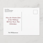 Je foto op een bed van Pine Merry Kerstmis Feestdagenkaart (Achterkant)