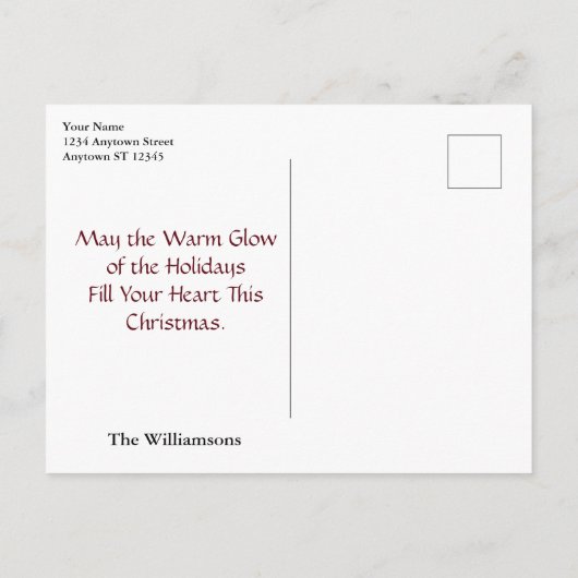 Je foto op een bed van Pine Merry Kerstmis Feestdagenkaart (Achterkant)