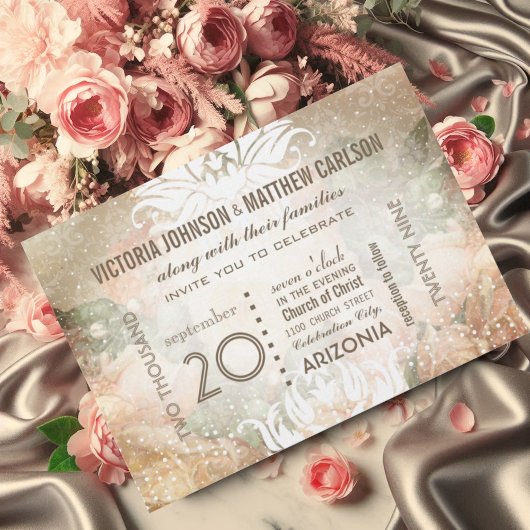 Je foto op het Roos Gold Heirloom Weddenschap Kaart