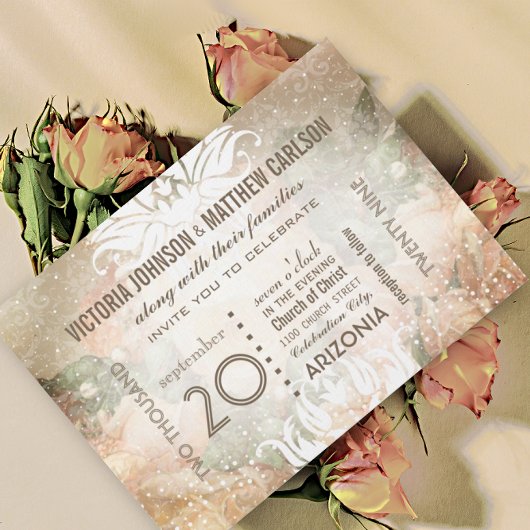 Je foto op het Roos Gold Heirloom Weddenschap Kaart