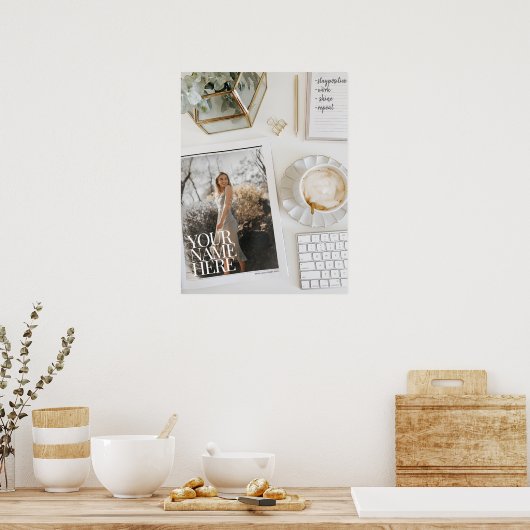 Je foto op Magazine! Persoonlijke grafische Kantoo Poster (Keuken)