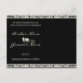 Je foto Paisley Peacock in Grey Save the Date Aankondigingskaart (Achterkant)