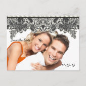 Je foto Paisley Peacock in Grey Save the Date Aankondigingskaart (Voorkant)