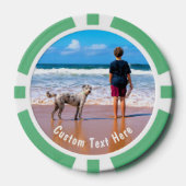 Je foto pokerfiches met aangepaste tekst poker chips (Voorkant)