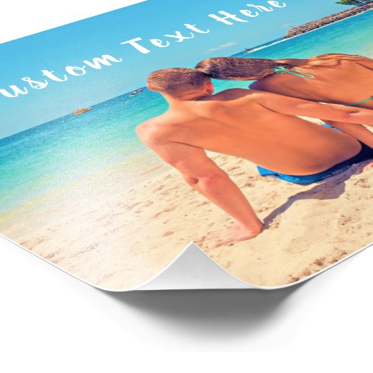 Je foto-Poster personaliseren met aangepaste tekst Foto Afdruk (Hoek)