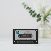 "je foto" Retro Cassettebandje DJ Visitekaartjes (Staand voorkant)