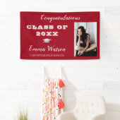 Je foto rood toevoegen Afstuderen Spandoek (Insitu)