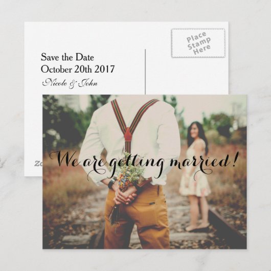 Je foto slaat de datumkaarten op | BRIEFKAART (Voorkant / Achterkant)