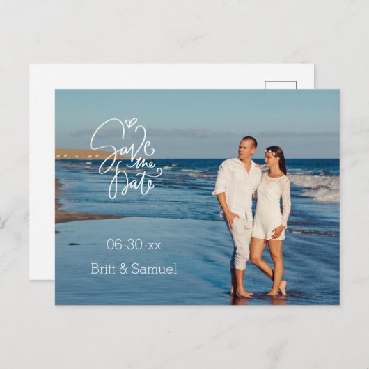 Je foto slaat het Briefkaart Datum bekendmaking op (Voorkant / Achterkant)