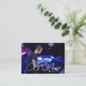 Je foto techno muziek DJ visitekaartje (Staand voorkant)