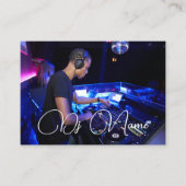 Je foto techno muziek DJ visitekaartje (Voorkant)