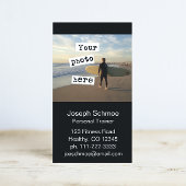 Je foto toevoegen | Eenvoudige zwarte professional Visitekaartje